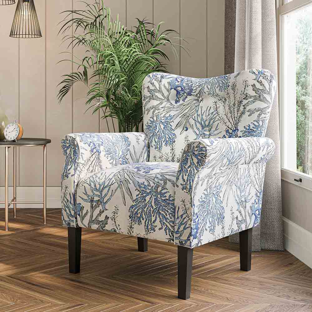 Allston High Back Upholstered Accent Armchair