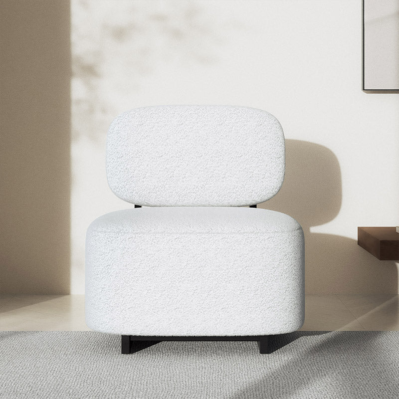 Modern Light Gray Sherpa Accent Chair