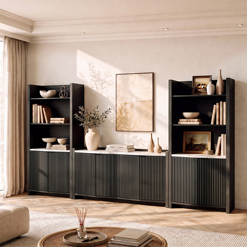 Delphi Fluted Modular Entertainment Center (5-Piece)