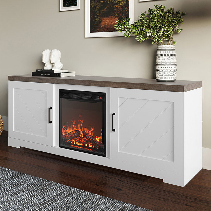 Hilo 58" Rustic Fireplace TV Stand