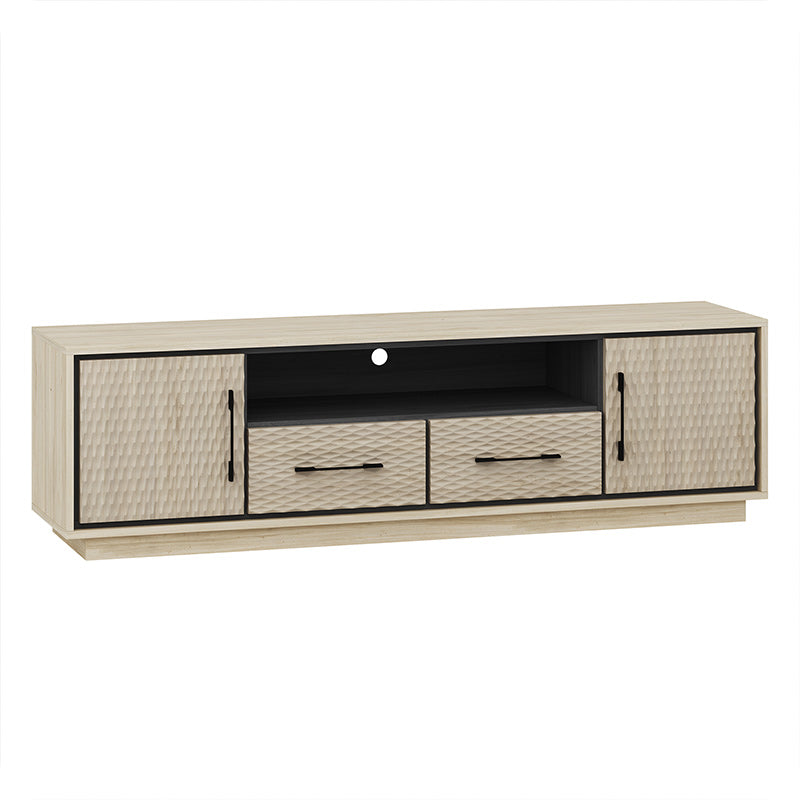 68" Diamond Pattern Modern Low Profile TV Stand