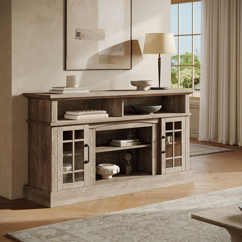 Astorga 58" Modern Farmhouse Fireplace TV Stand