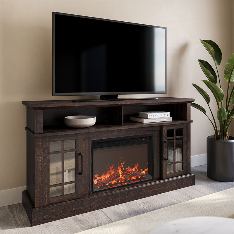 Astorga 58" Modern Farmhouse Fireplace TV Stand