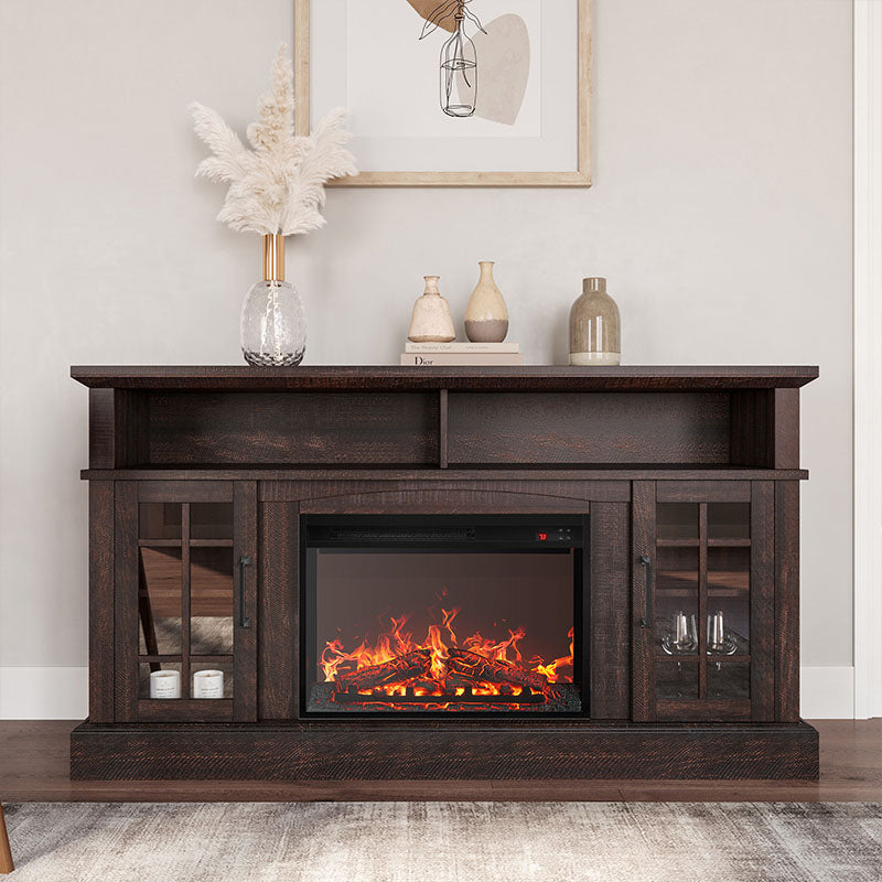 Astorga 58" Modern Farmhouse Fireplace TV Stand