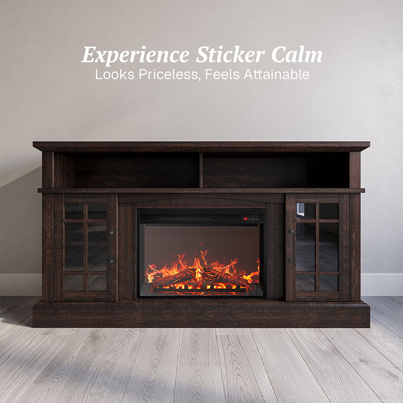 Astorga 58" Modern Farmhouse Fireplace TV Stand