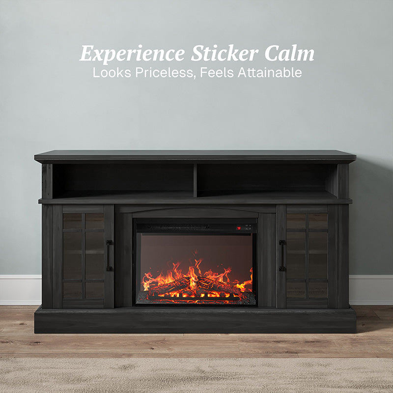 Astorga 58" Modern Farmhouse Fireplace TV Stand