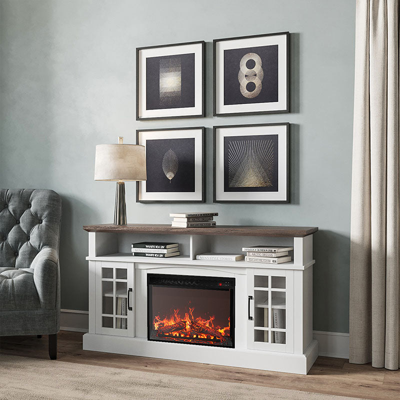 Astorga 58" Modern Farmhouse Fireplace TV Stand