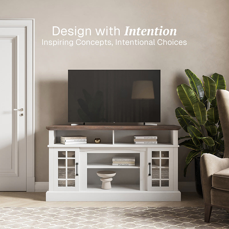 Astorga 58" Modern Farmhouse Fireplace TV Stand