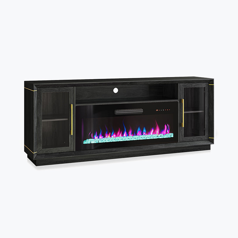 Sienna 74" Glass Door Fireplace TV Stand