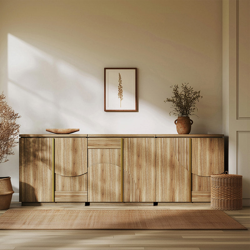 31" Geometric Arched Door Modular Sideboards (Set of 3)