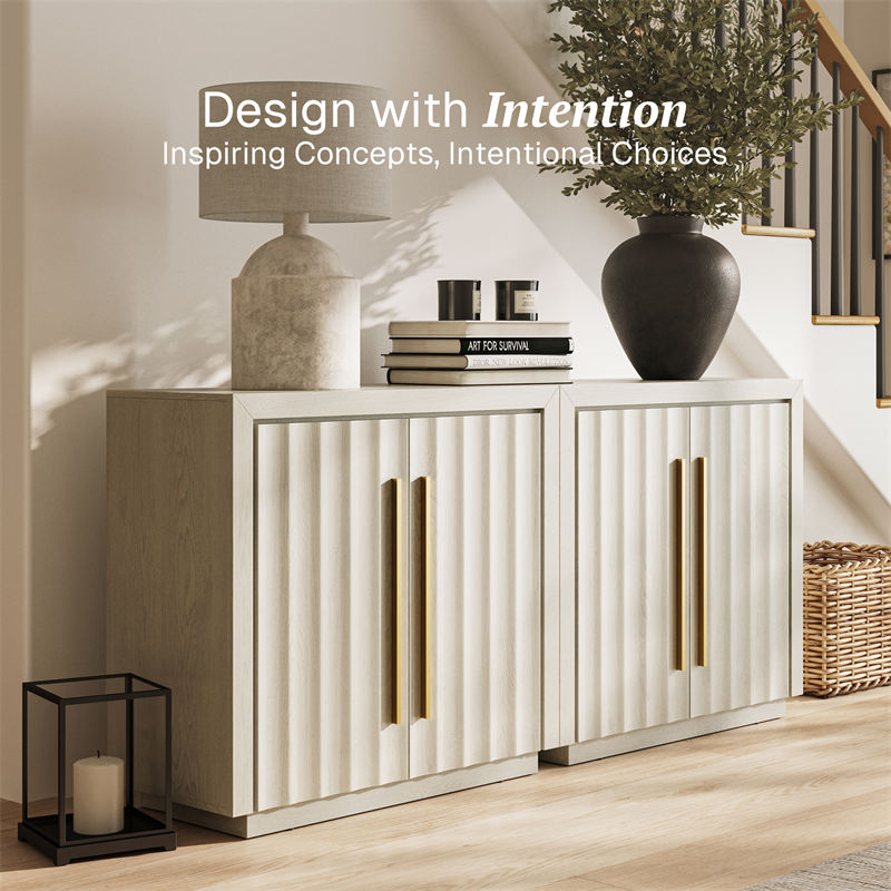 Libra Modern White Small Sideboard (Set of 4)