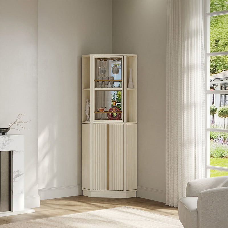 68" Tall Corner Bar Cabinet