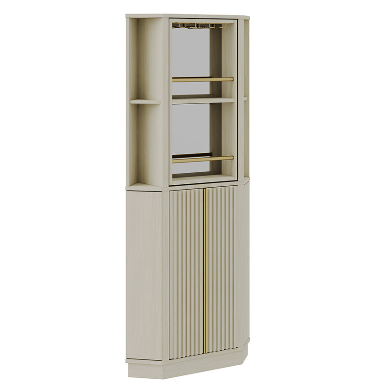 68" Tall Corner Bar Cabinet