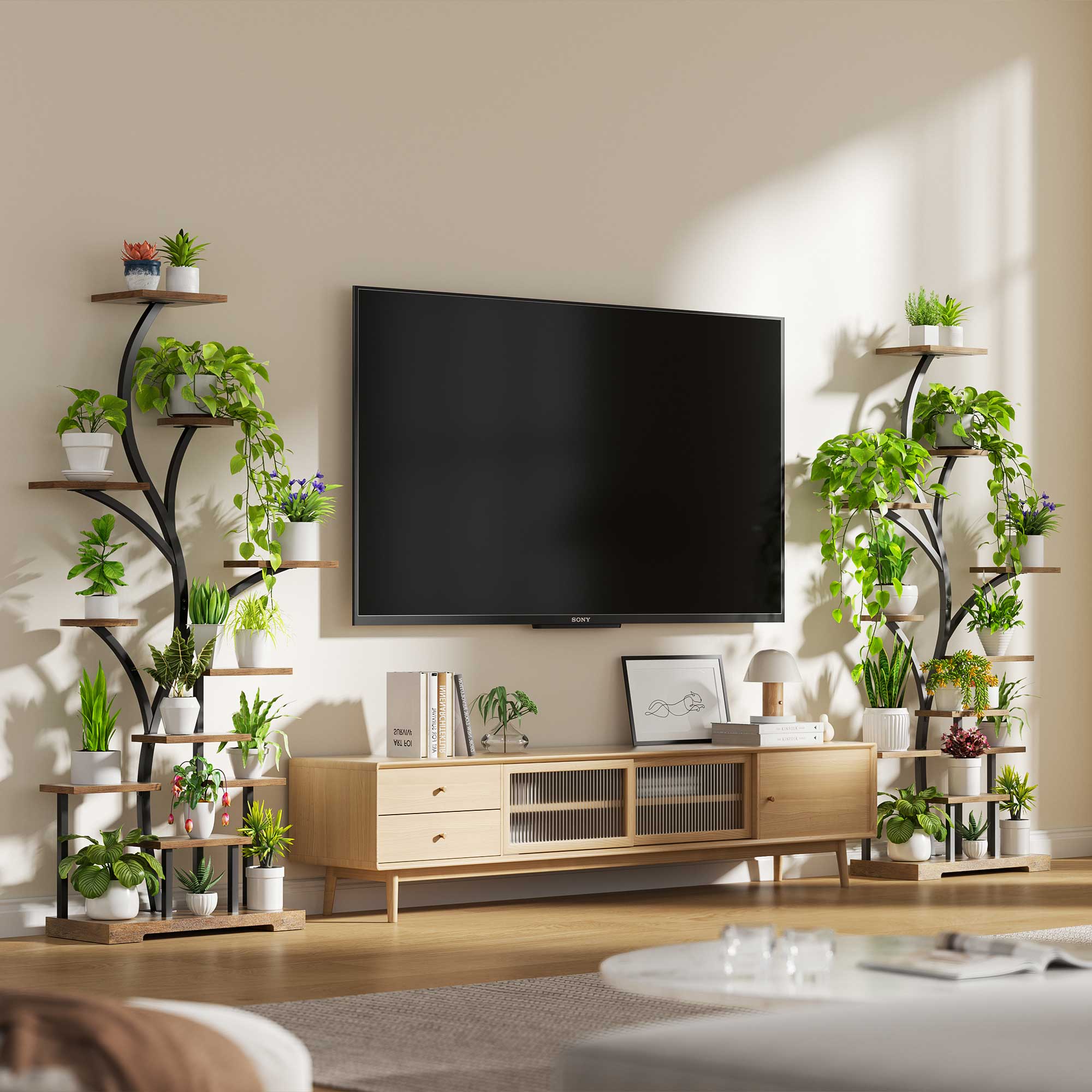 63" Tall Indoor Grow Light Plant Stands (Set of 2)
