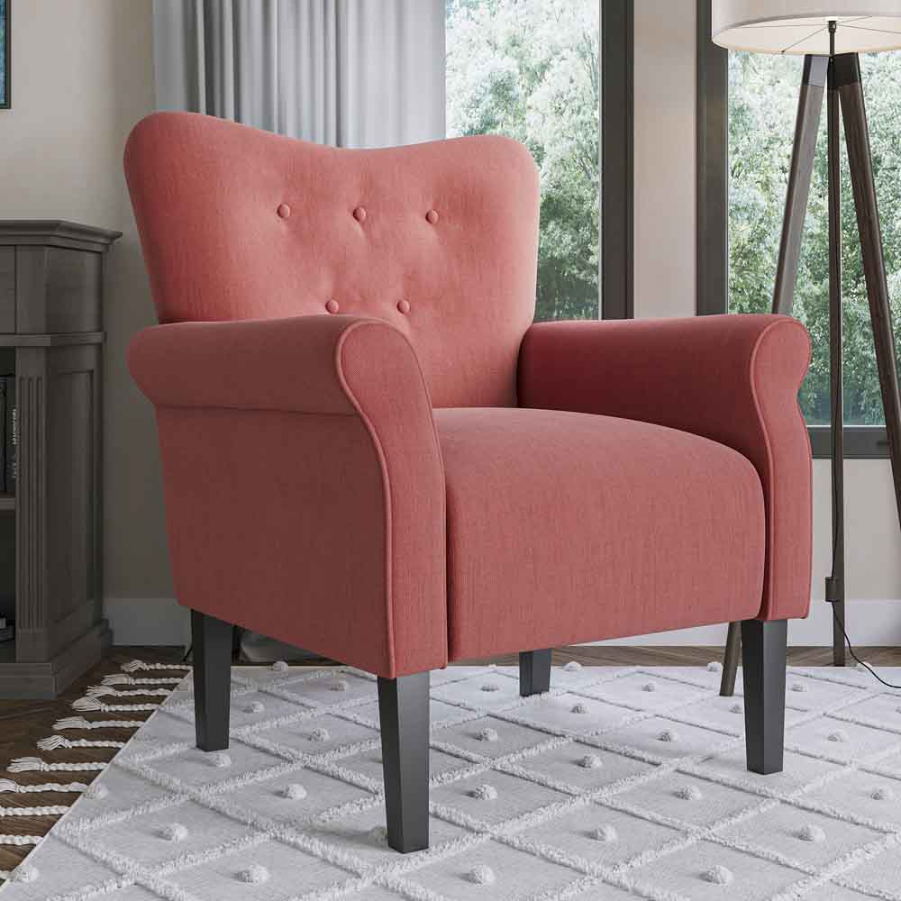 Allston High Back Upholstered Accent Armchair