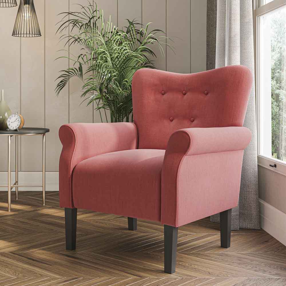 Allston High Back Upholstered Accent Armchair