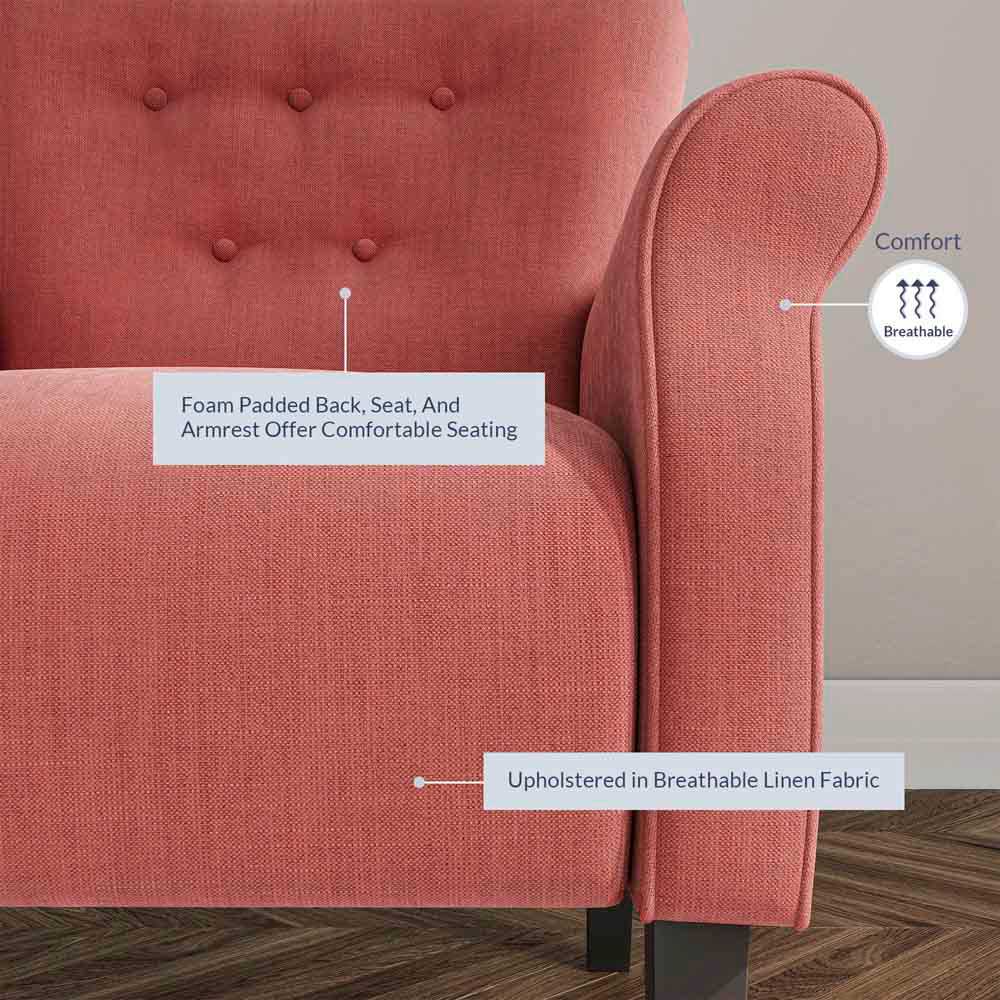 Allston High Back Upholstered Accent Armchair