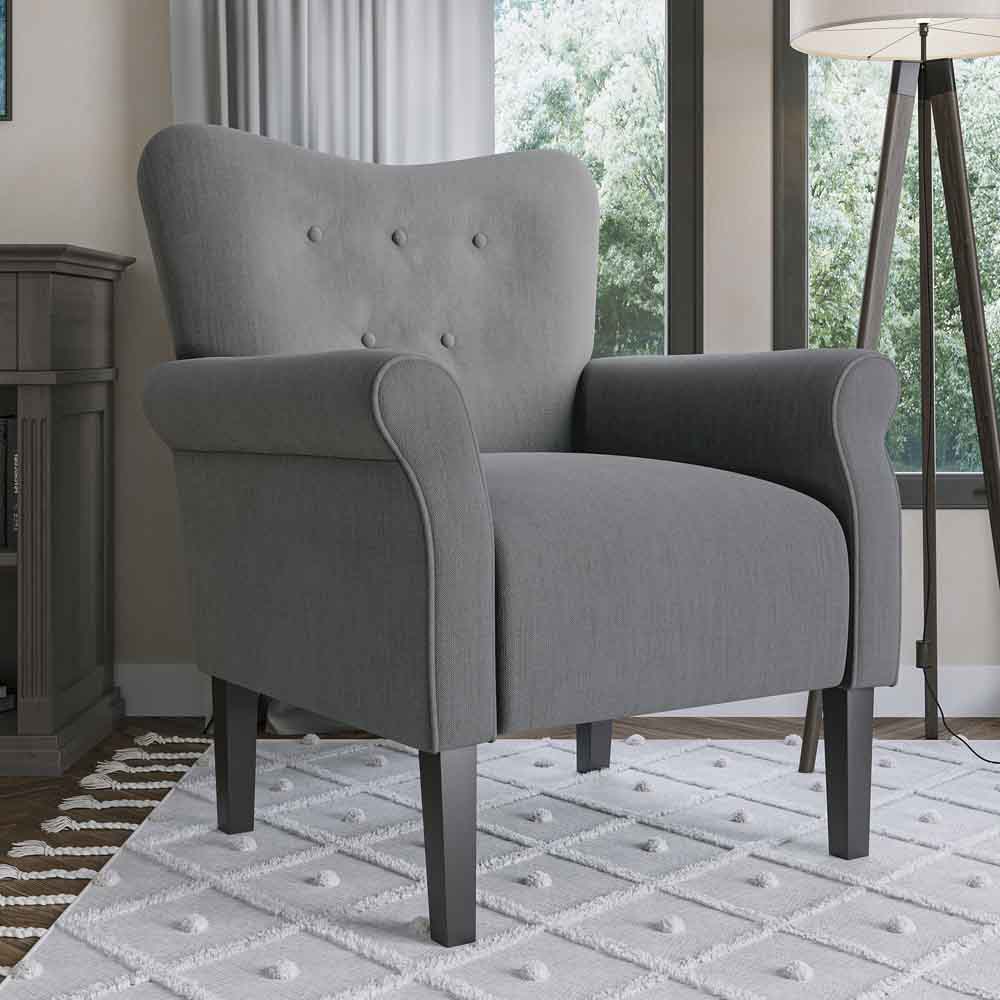 Allston High Back Upholstered Accent Armchair