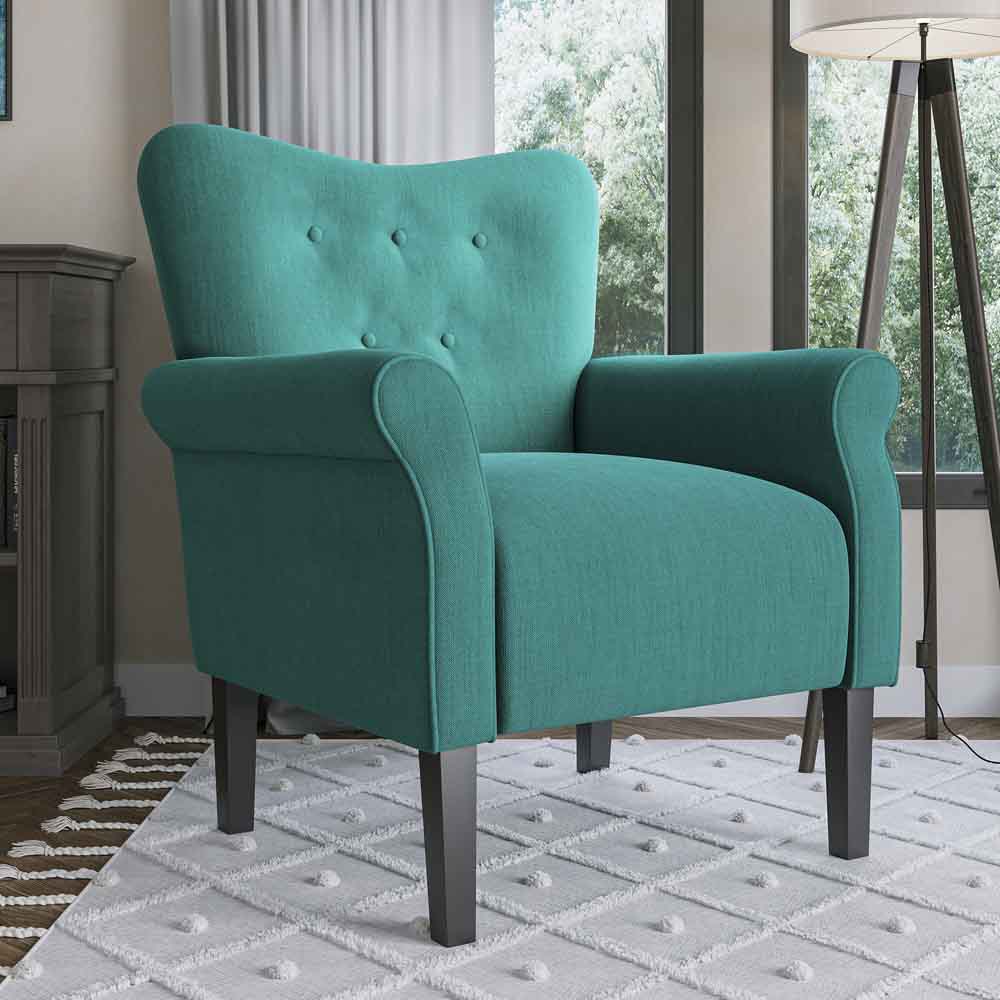 Allston High Back Upholstered Accent Armchair