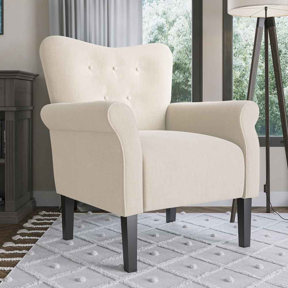 Allston High Back Upholstered Accent Armchair