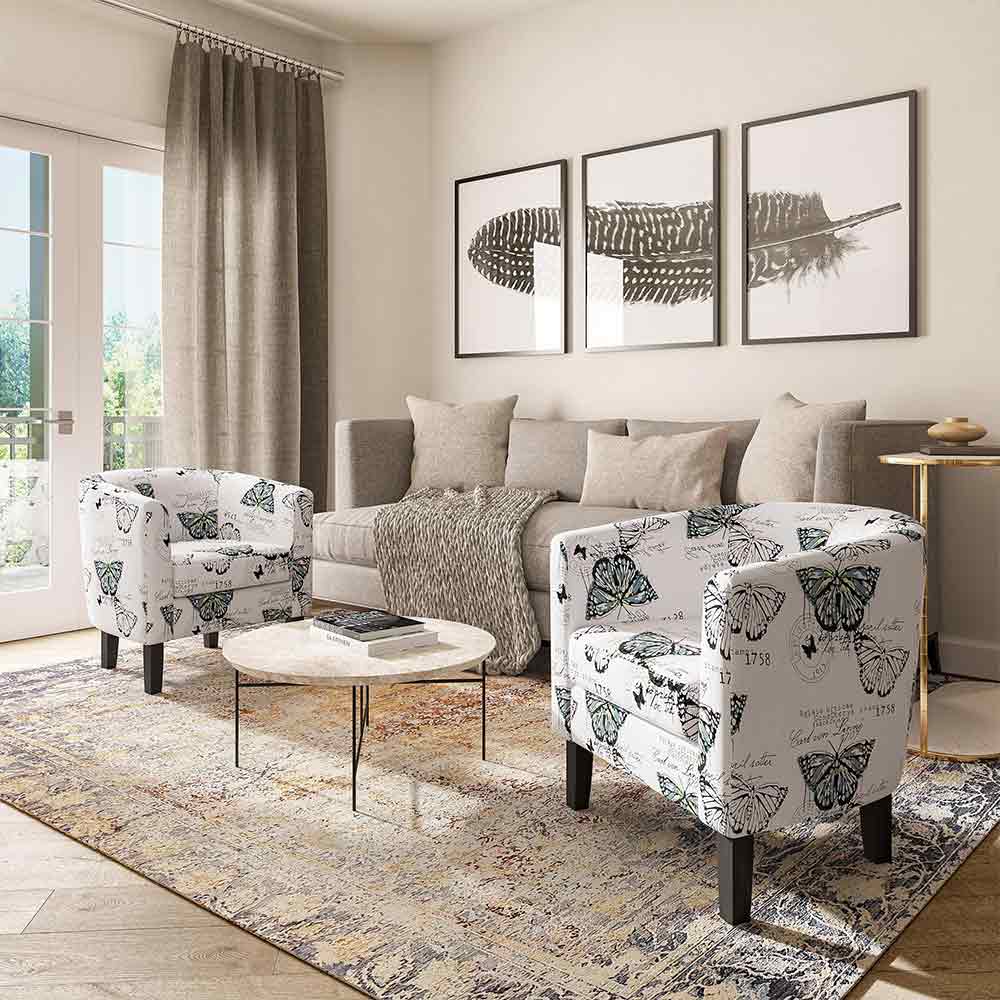 Highland Small Spaces Barrel Accent Chair