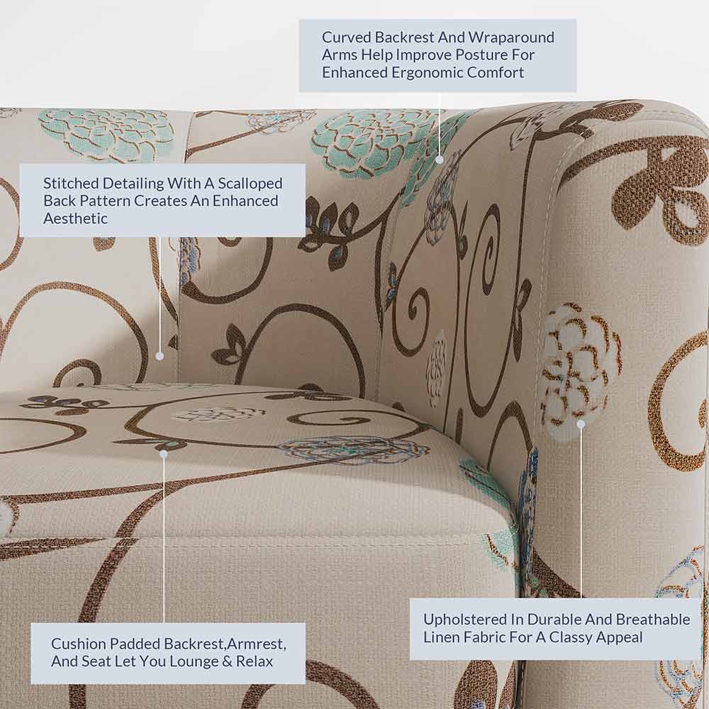 Highland Small Spaces Barrel Accent Chair