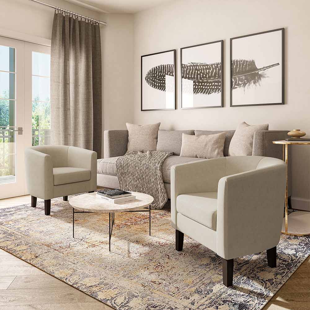 Highland Small Spaces Barrel Accent Chair