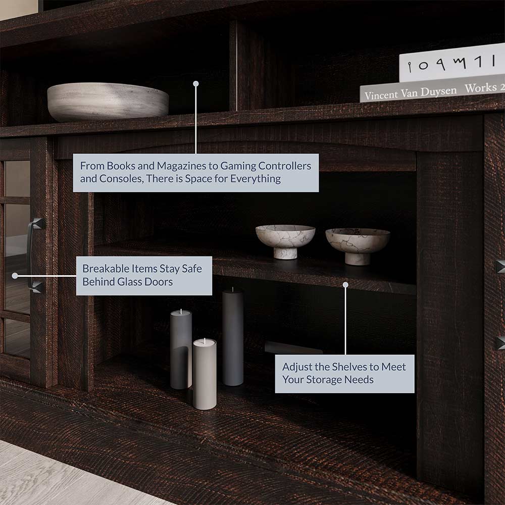 Astorga 58" Modern Farmhouse Fireplace TV Stand