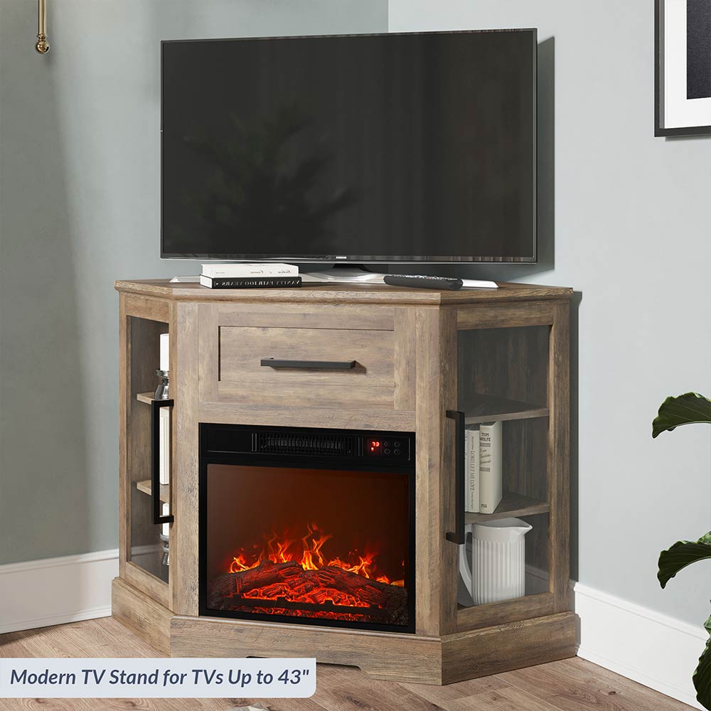 Dale 43" Corner Fireplace TV Stand