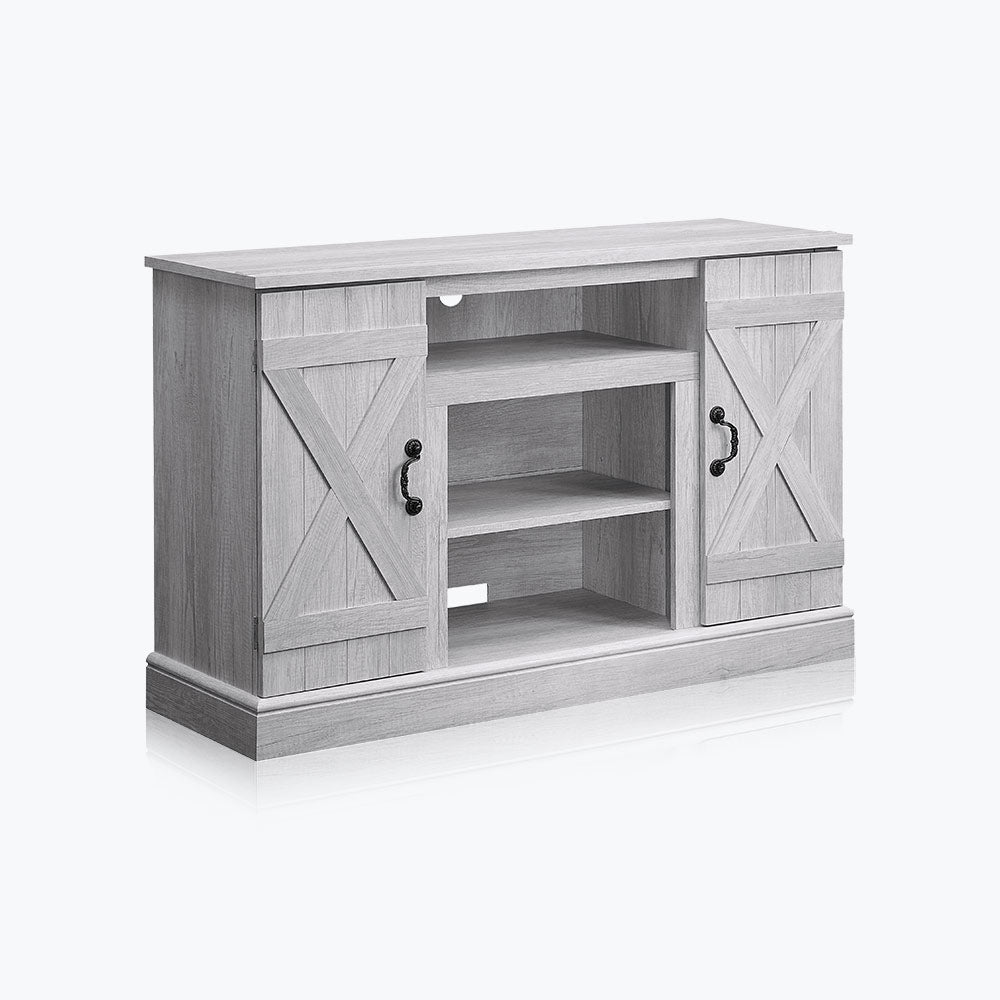 Veropeso 47" Barn Door Farmhouse Fireplace TV Stand