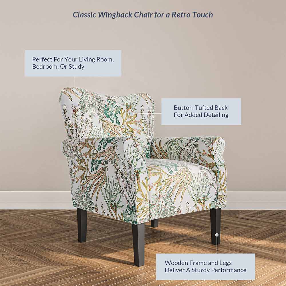Allston High Back Upholstered Accent Armchair