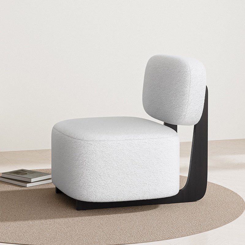 Modern Light Gray Sherpa Accent Chair