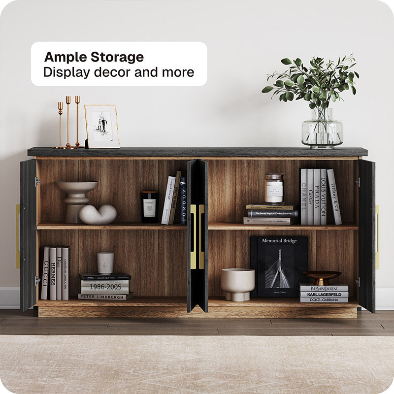 65" Gold Accents Sideboard Buffet Cabinet