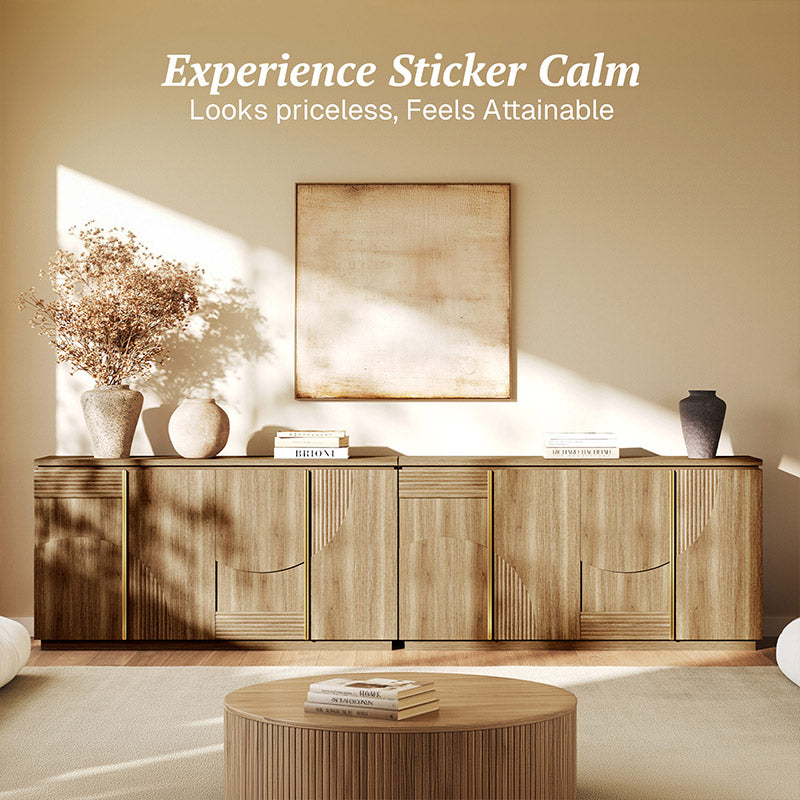 63" Geometric Arched Door Modern Sideboard