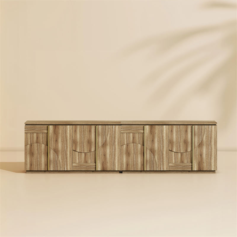 63" Arched Geometric Door Modern Sideboards (Set of 2)