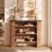 Jagger 44" Black Marble Top Fluted Console Table