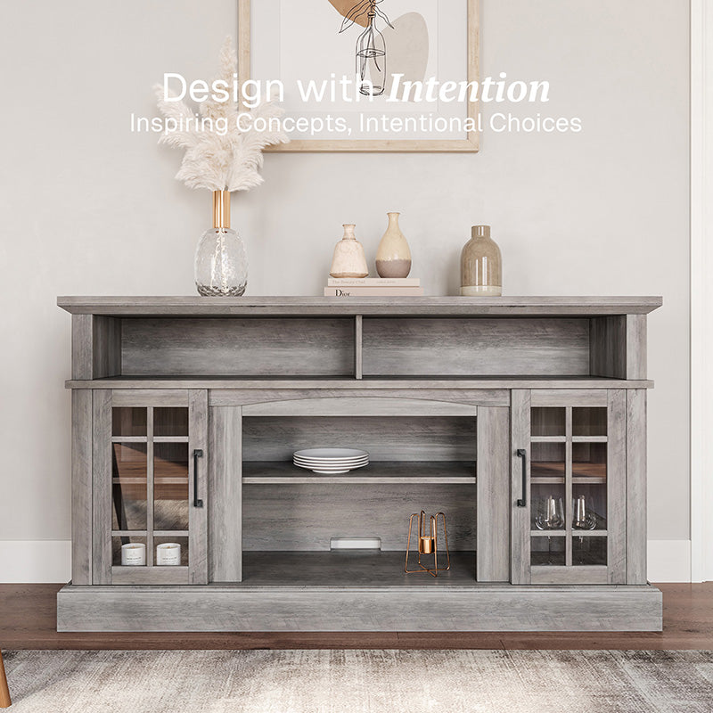 Astorga 58" Modern Farmhouse Fireplace TV Stand