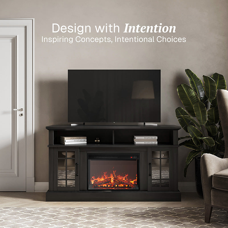 Astorga 58" Modern Farmhouse Fireplace TV Stand