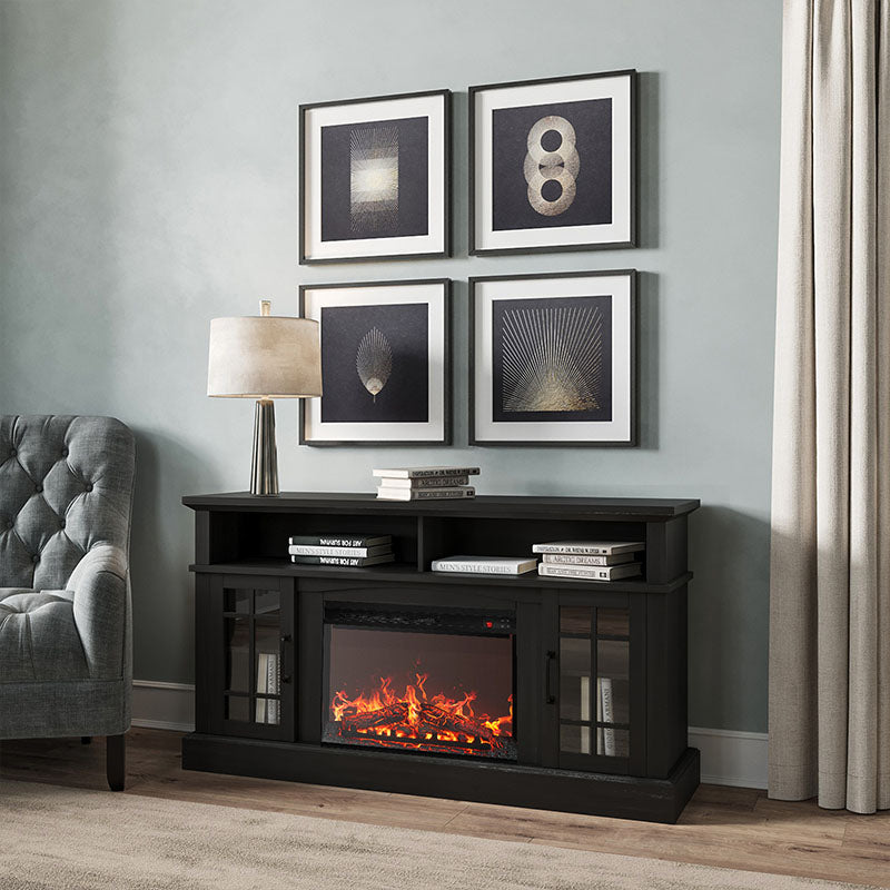 Astorga 58" Modern Farmhouse Fireplace TV Stand