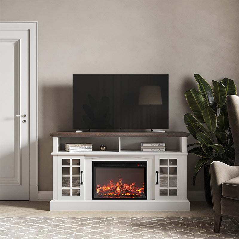 Astorga 58" Modern Farmhouse Fireplace TV Stand