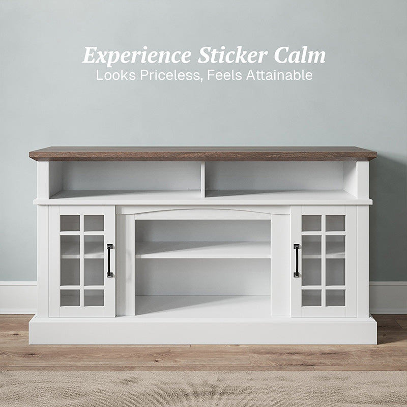 Astorga 58" Modern Farmhouse Fireplace TV Stand