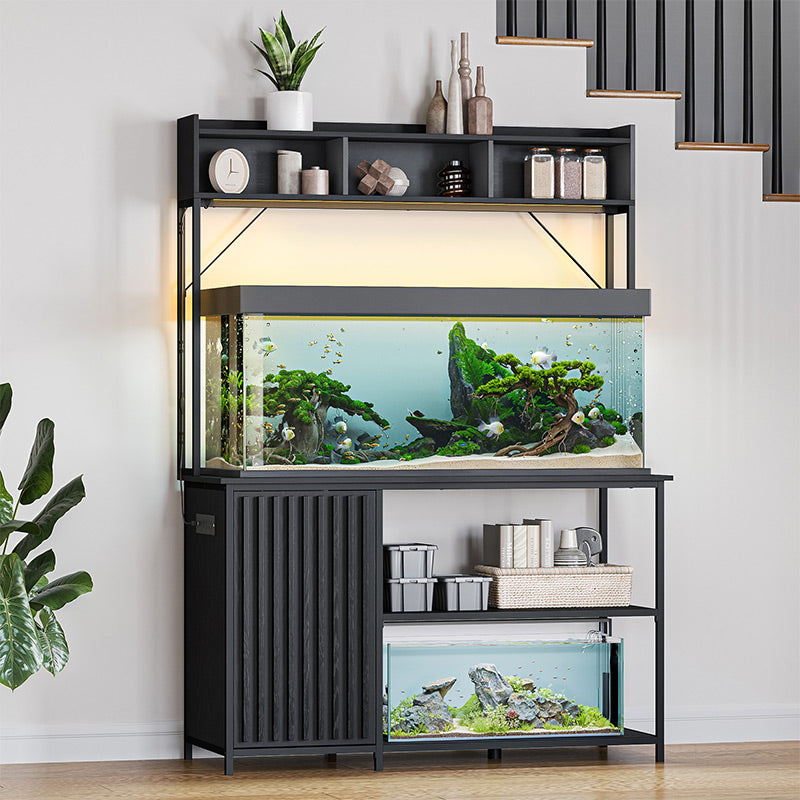 Otto 72" Tall Black Fish Tank Stand