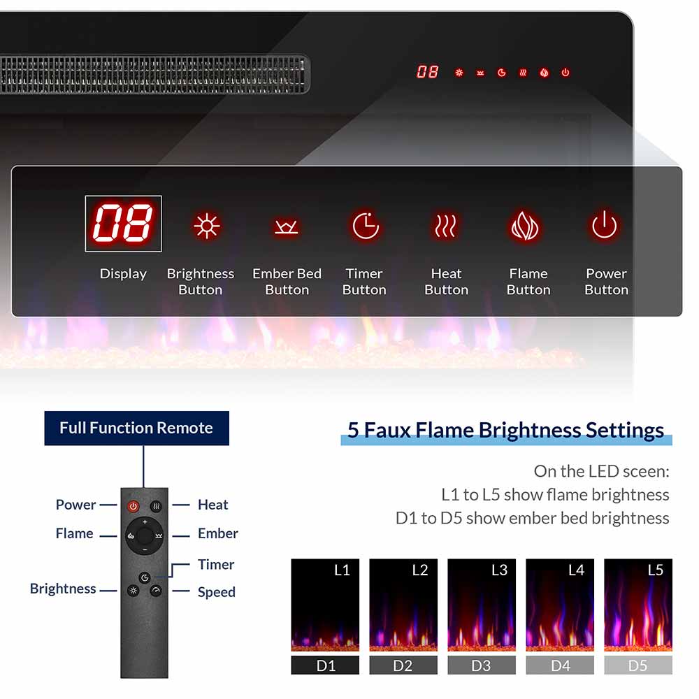 36" Fireplace Heater