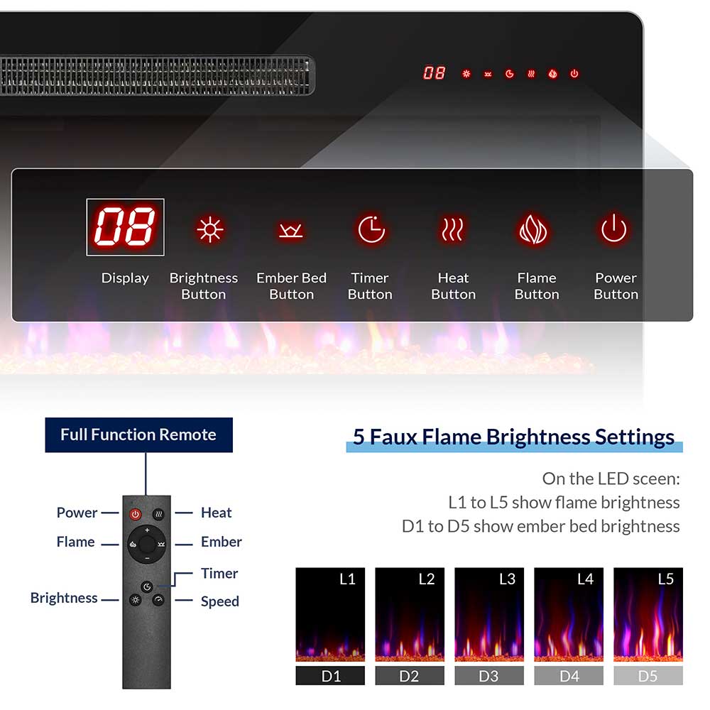 42" Fireplace Heater