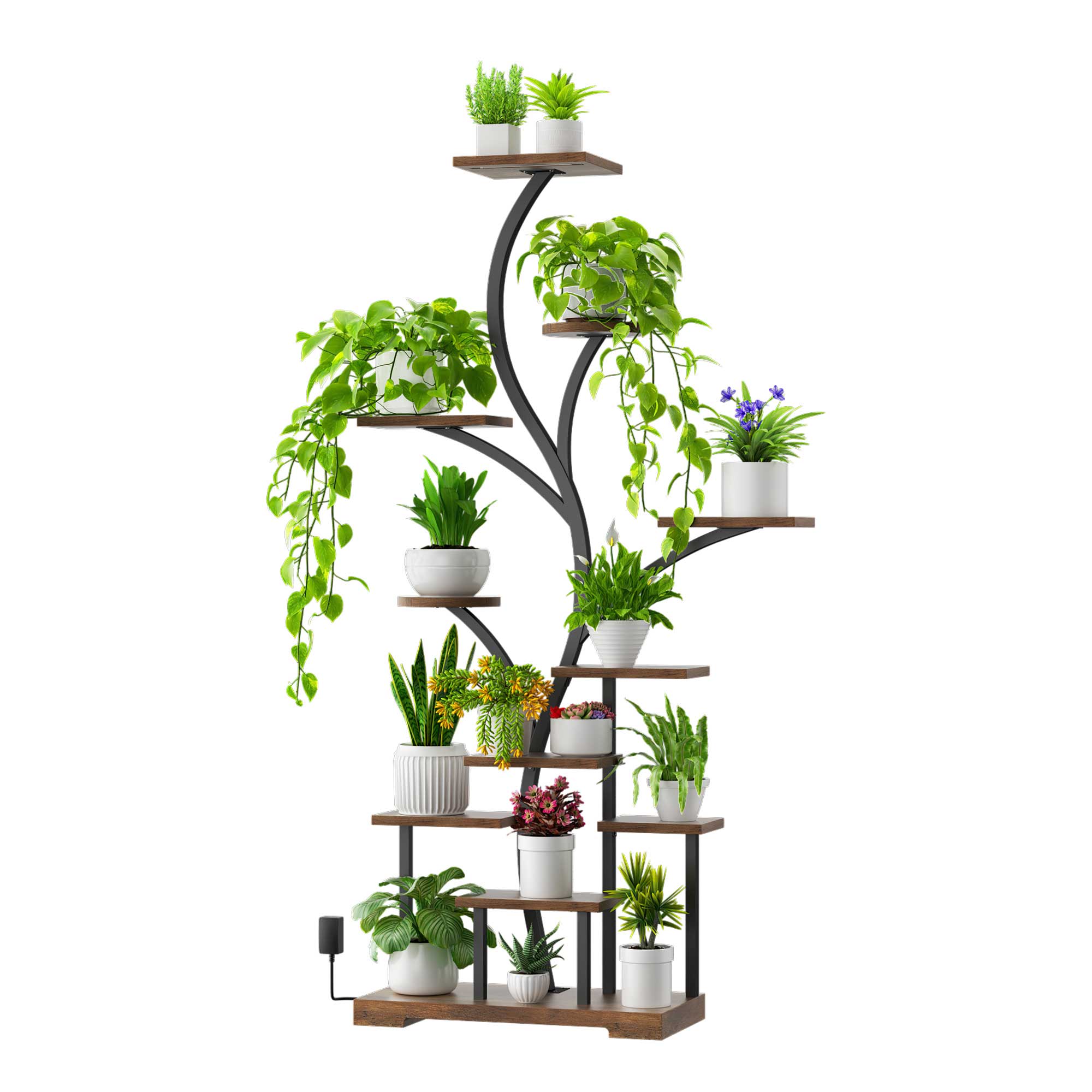 63" Indoor Plant Stand with Grow Lights