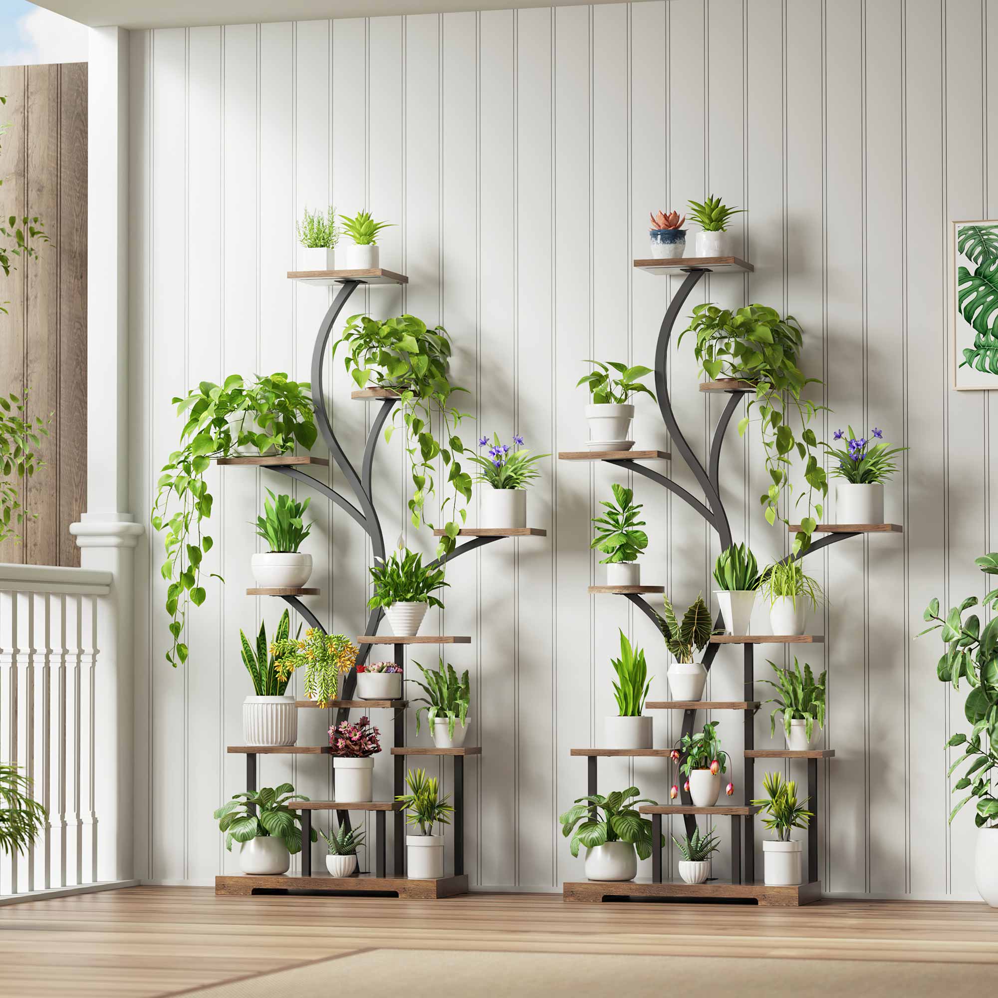 63" Indoor Plant Stand with Grow Lights
