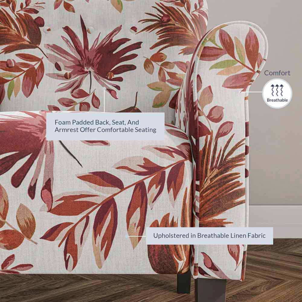 Allston High Back Upholstered Accent Armchair