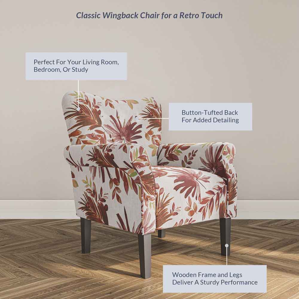 Allston High Back Upholstered Accent Armchair