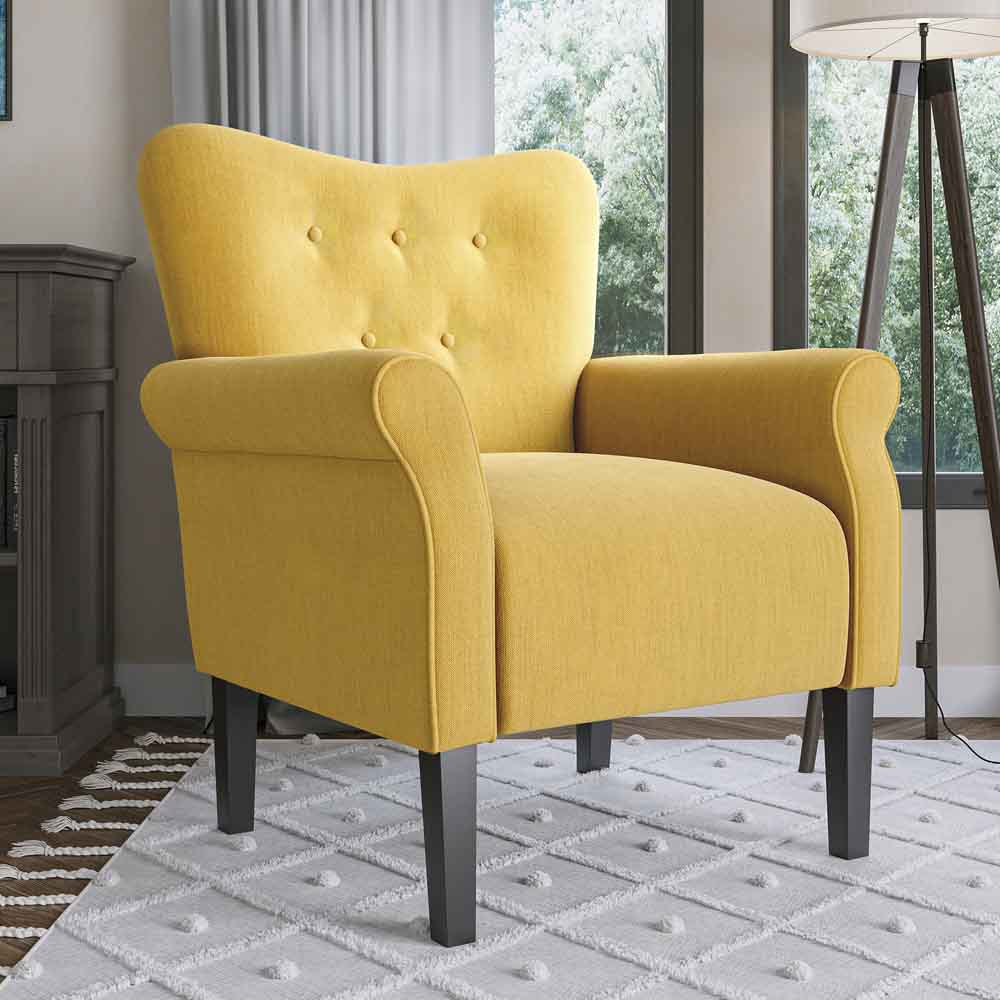 Allston High Back Upholstered Accent Armchair