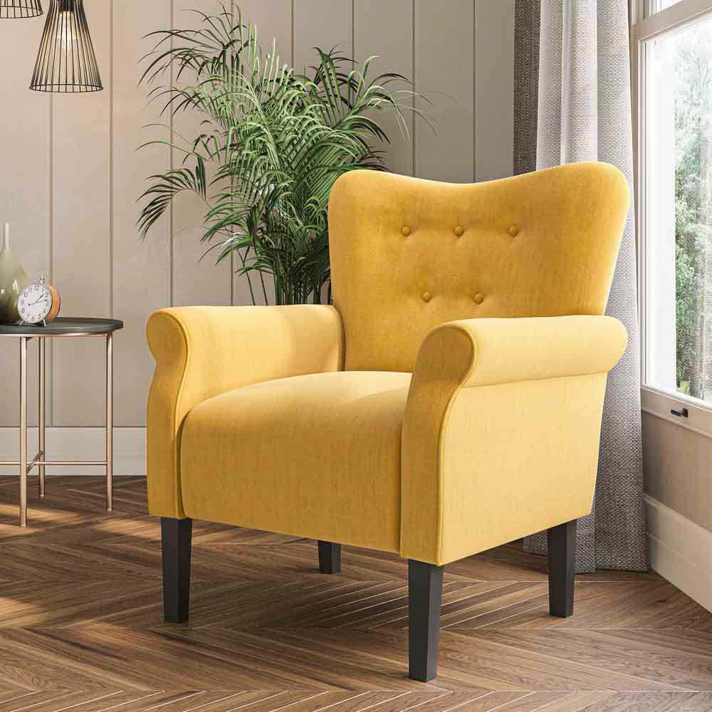 Allston High Back Upholstered Accent Armchair